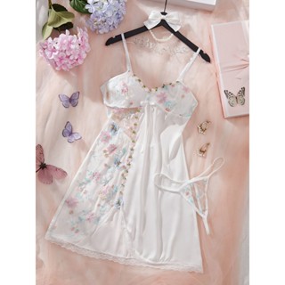 ชุดนอนสำหรับผู้หญิง สไตล์ใหม่สลิงปัก ออกแบบมาในสไตล์หรูหรา