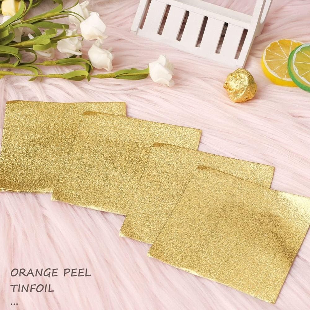 APPEAR กระดาษอลูมิเนียมฟอยล์, ผ้าพันขนมฟอยล์สีทองสี่เหลี่ยม, ห่อช็อคโกแลตปิดทอง, อุปกรณ์จัดงานแต่งงาน ราคา ถูกที่สุด ดีลบีเคเค แกลเลอรีภาพที่ 8