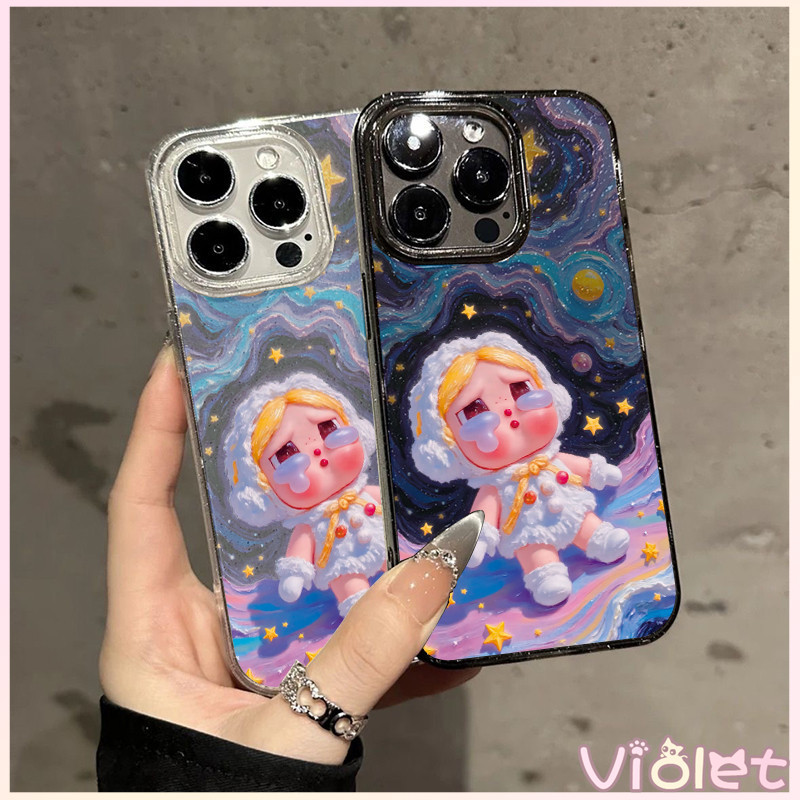 🍭Violet🍭เคสไอโฟน เคสใสกากเพชร สำหรับ iPhone 11 16 pro max 13 12 14 15 promax 7 plus  เคสใสกันกระแทก วิจิตร Flash CryBaby