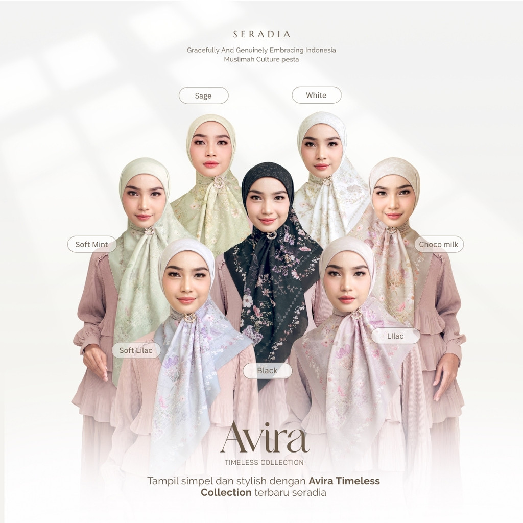 Seradia Hijab - Square Avira Motif - Timeless Collection
