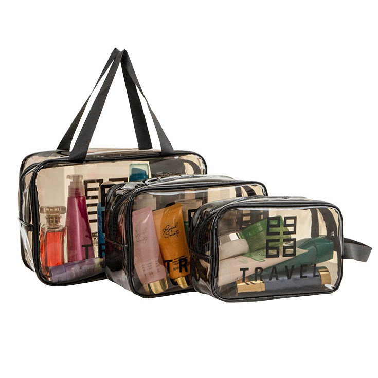 FD กระเป๋าจัดระเบียบของใช้ส่วนตัว และเครื่องสำอาง BX-9687 BX-9688 (B9-046) แบบใส สวยแก๋ จากร้าน Flyi