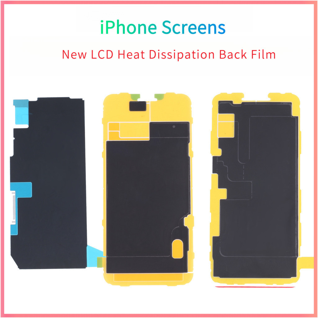1/10pcs LCD Cooling Back Sticker LCD Back Protection สติกเกอร์สีดําสําหรับ iPhone X/XSM/11/12/PROMAX