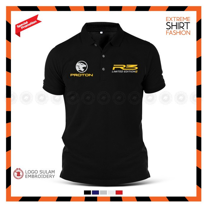 เสื้อโปโล Sulam Proton R3 Race Rally Research Limited สำหรับผู้ชาย ทำจากผ้าฝ้ายคุณภาพเยี่ยม