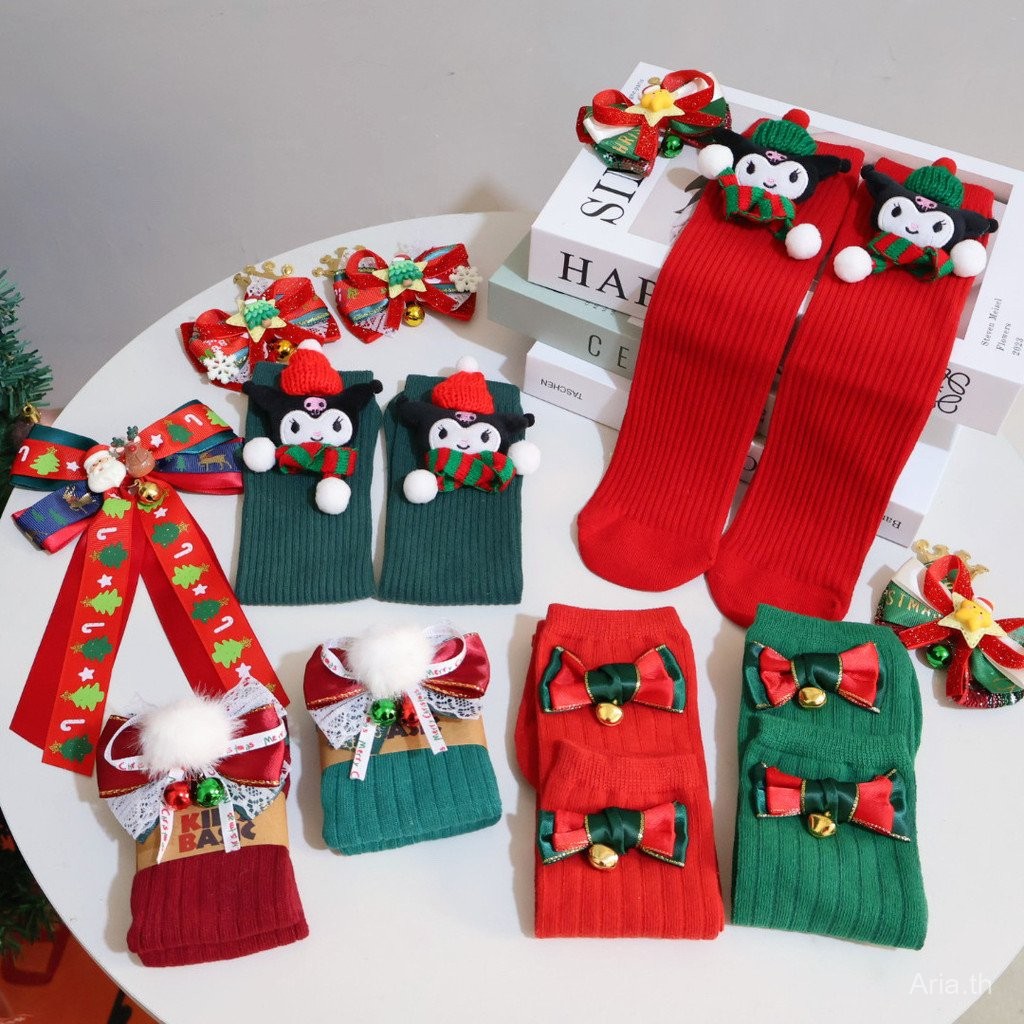 [อาเรีย] ตุ๊กตาเด็กคริสต์มาสน่ารักในรูปแบบถุงเท้า พร้อมลายเส้นที่สวยงาม