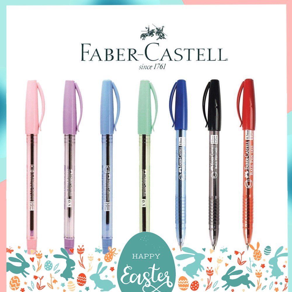 ปากกาลูกลื่น Faber-Castell 1444 ด้ามพาสเทล ขนาดหัว 0.5 MM