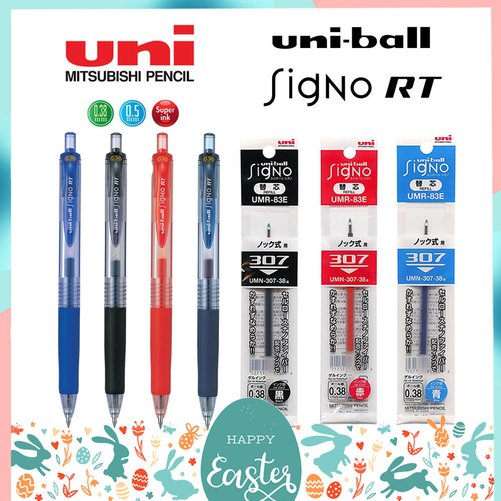 ปากกาเจล UNI Ball SIGNO RT และ ไส้ปากกา ขนาด 0.38 และ 0.5 MM