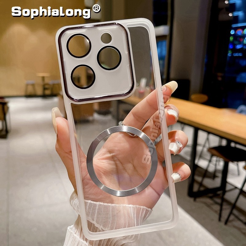 เคสสําหรับ Tecno Spark Go 2024 20 Pro 20C BG6 BG7n KJ5 Itel P55 A666L ฝาครอบซิลิโคนใสนุ่มพร้อมแม่เหล