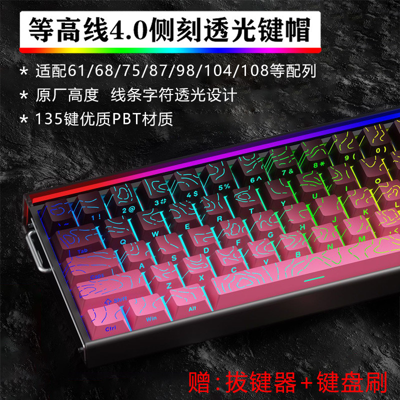 keycap ใส work egg keycaps ฯลฯ คีย์บอร์ดเชิงกลปุ่มกดโปร่งใสแกะสลักด้านข้างแบบ High-Line ปรับให้เข้าก