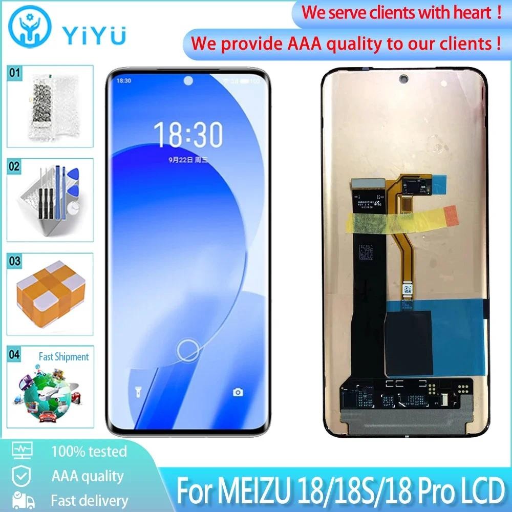 Original สําหรับ Meizu 18 18S 18X 18Pro จอแสดงผล LCD Touch Screen Digitizer Assembly Replacement Par