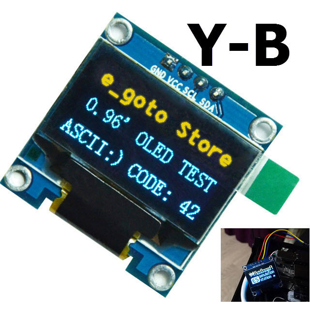 Yellow -BLUE 0.96 inch OLED LCD display module 12864