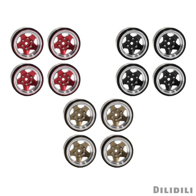 [Dilidili] ดุมล้อ Beadlock ขนาด 4x 1.3 นิ้ว เส้นผ่านศูนย์กลางภายนอก 3.7 ซม. อลูมิเนียมอัลลอยด์ ทองเห