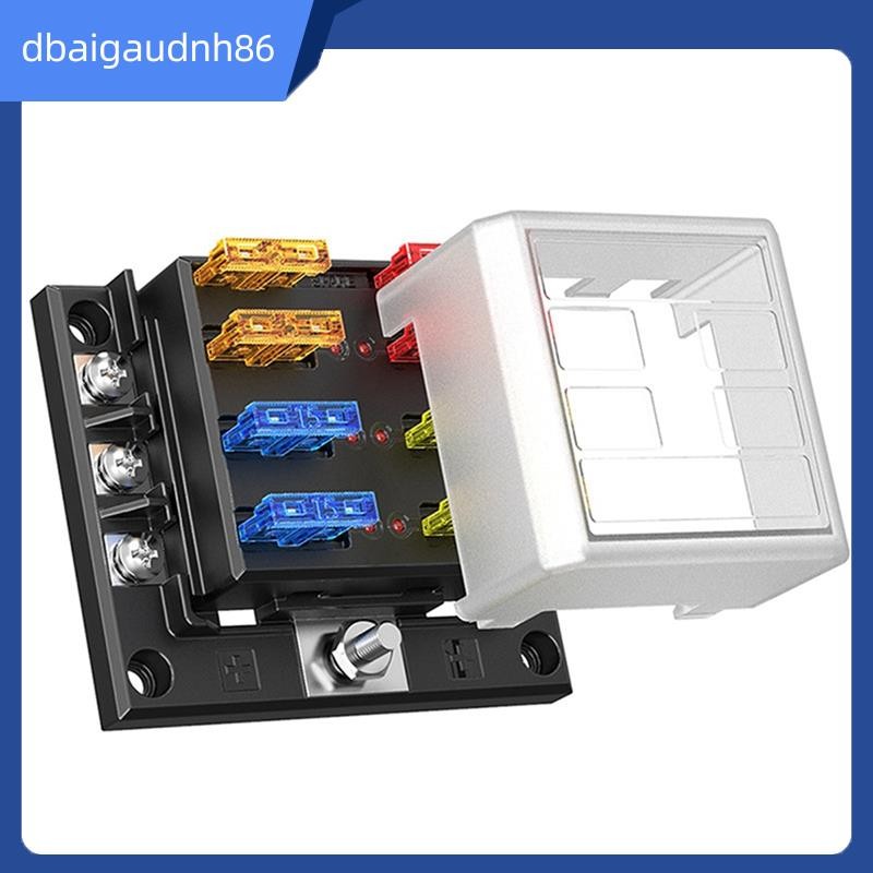 READY STOCKOne in และ Six Out 6P 100A 6-Way Holder RV ฟิวส์กล่องพร้อมไฟแสดงสถานะ LED ใหม่