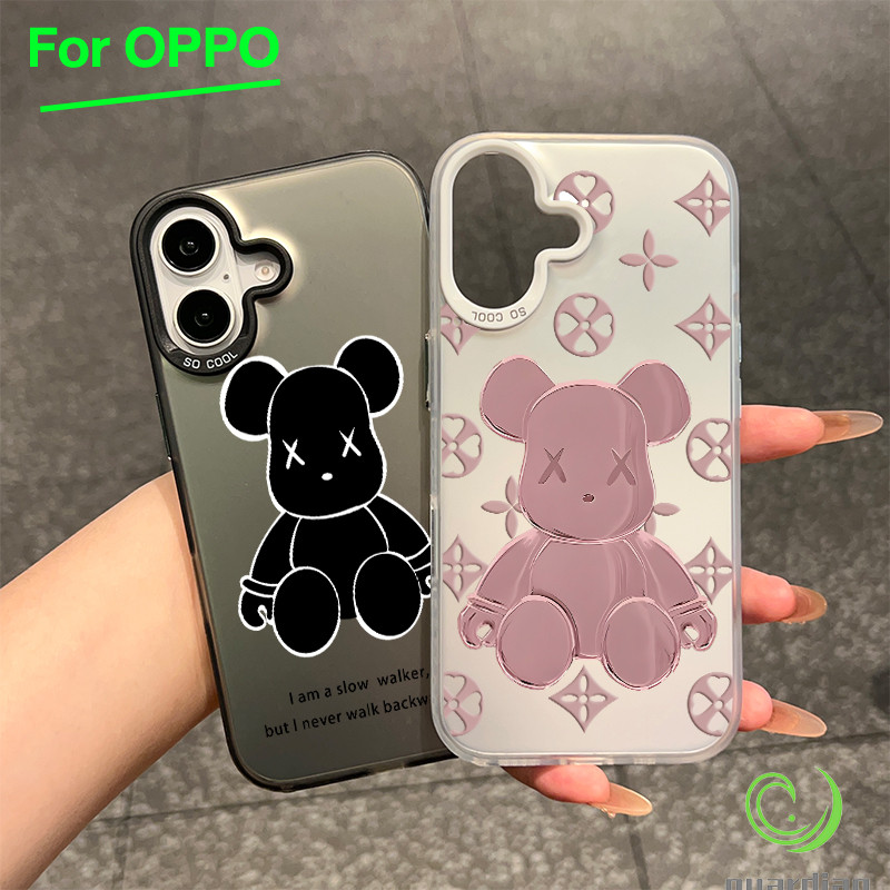 For เคสโทรศัพท์ OPPO A3 A3X A60 5G A9 A18 หมีขี้หนูสีดำ A38 A15 A15s A60 A35 A17 A17K A79 5G OPPOA57 4G A55 A77 A77S4G
