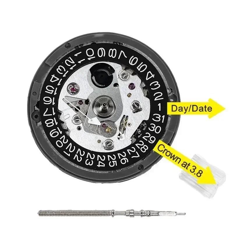 Zx ญี่ปุ่น Nh35 Movement Crown ที่ 3.8 3 6 Nh35A สีดําวันที่อัตโนมัตินาฬิกา Dial Mods ซ่อมช่างซ่อมนาฬิกา