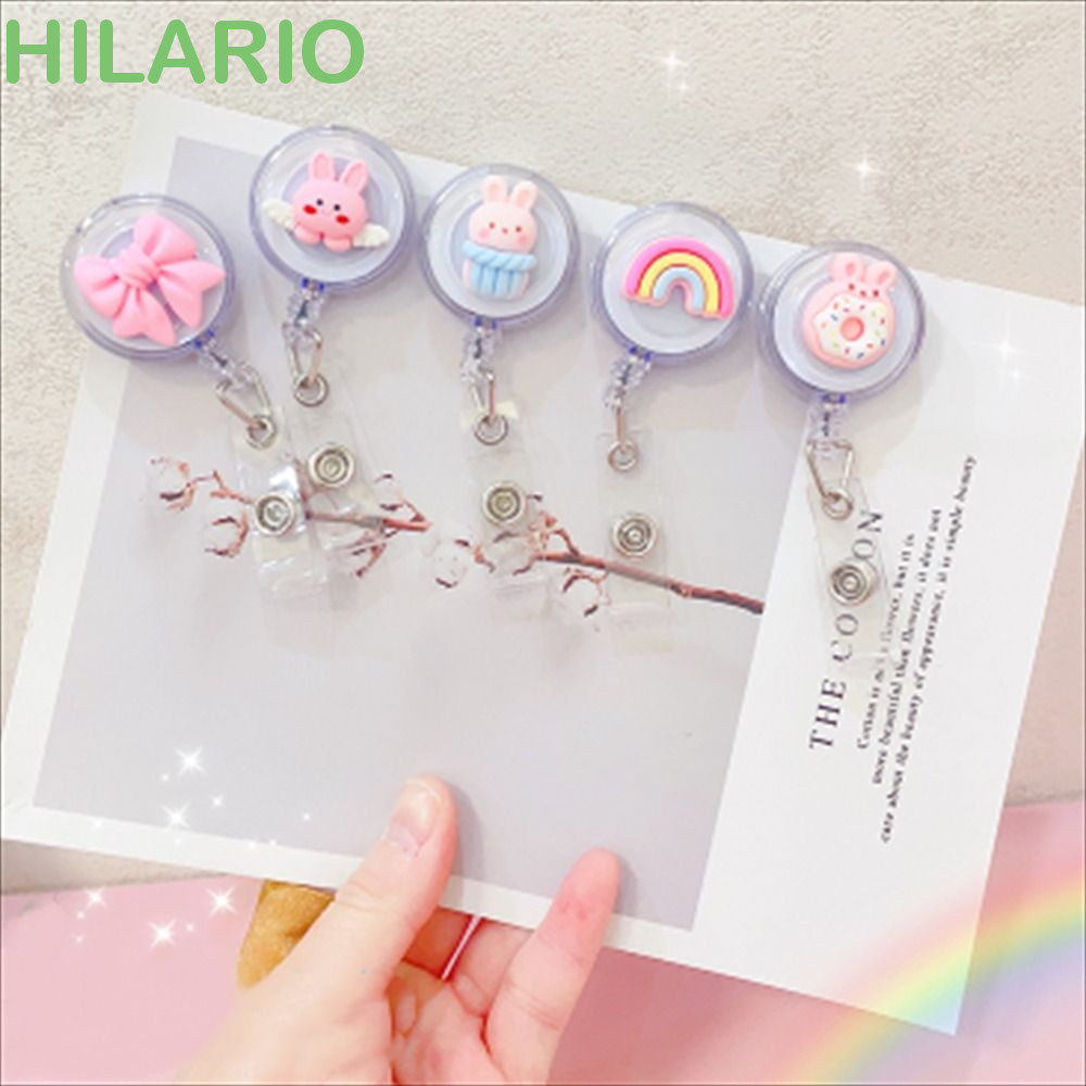 Hilario Retractable Badge Reel โรงเรียน ABS นักเรียนพยาบาลหมอการ์ตูนผู้ถือบัตรชื่อผู้ถือบัตร