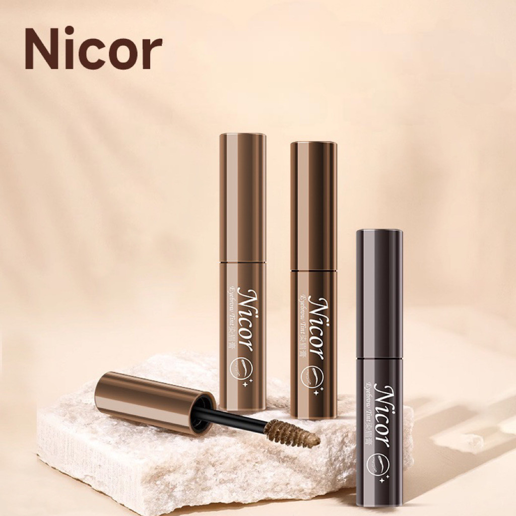 Nicor NY6164 มาสคาร่าคิ้ว 3 มิติ เจลปัดขนคิ้วตั้งฟูเรียงเส้นสวย มาสคาร่าครีมย้อมคิ้ว ปัดแต่งไรผม น้ำตาล กันน้ำกันเหงื่อ