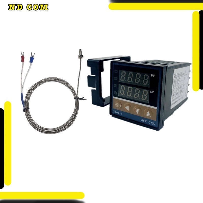สุดคุ้ม งานแท้คุณภาพ เครื่องควบคุมอุณหภูมิ  REX-C100 พร้อมเทอร์โมคัปเปิล K เอาต์พุตรีเลย์ / เอาต์พุต SSR สินค้าพร้อมส่