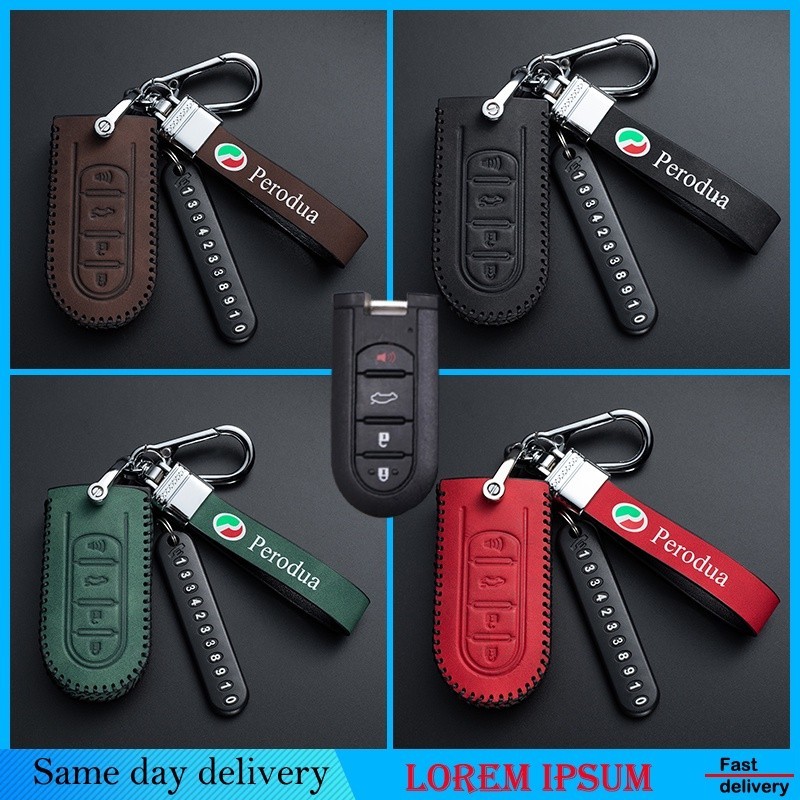 Perodua Bezza / MYVI / Aruz Keyless Remote Car Key leather Cover Case
