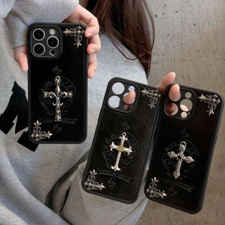 ใหม่ 3D โลหะ Cross Corolla ป้ายหนังสําหรับ iPhone 17 ProMax 16 15 14 13 12 11 Pro Max 14 15 16 Plus X XS XR XSMAX การออกแบบครอบคลุมเต็มรูปแบบ Anti Falling ฝาครอบ
