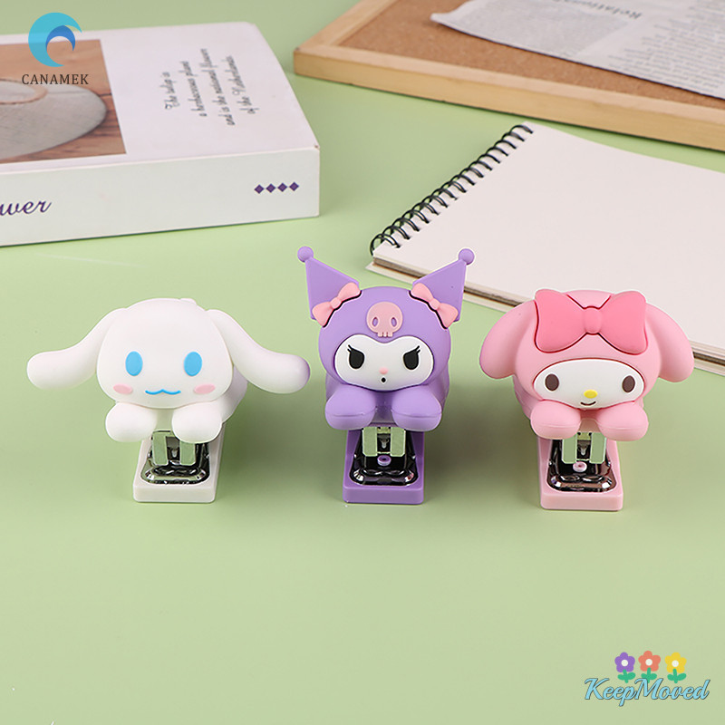 Keepmoving ใหม่ Sanrio ซิลิโคนเย็บกระดาษ Kawaii Kuro อบเชยนักเรียนเย็บกระดาษ Animation Melody Hello Kitty เดสก์ท็อปเครื่องประดับเครื่องเขียนใหม่