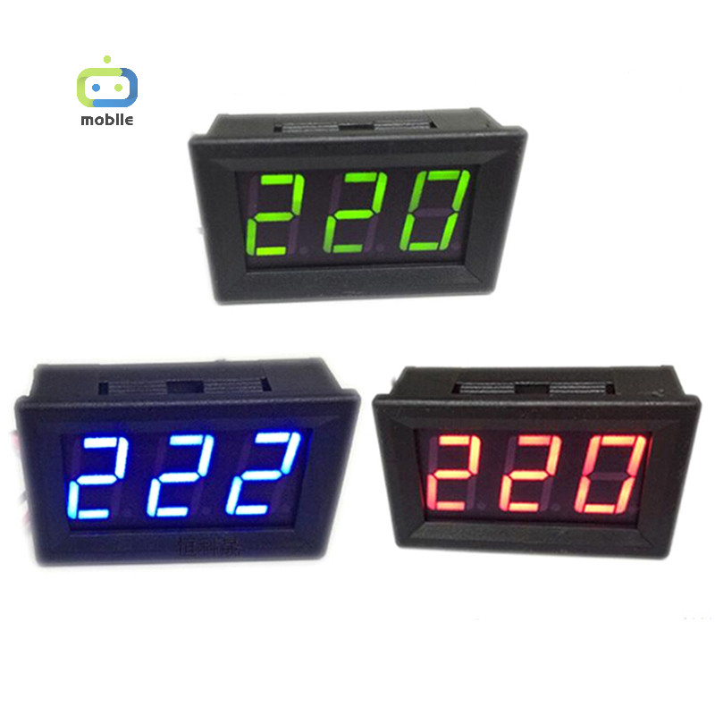 [maygood] Ac 70-500V โวลต์มิเตอร์แบบดิจิตอล จอแสดงผล LED 2 สาย เครื่องวัดแรงดันไฟฟ้า {TH}