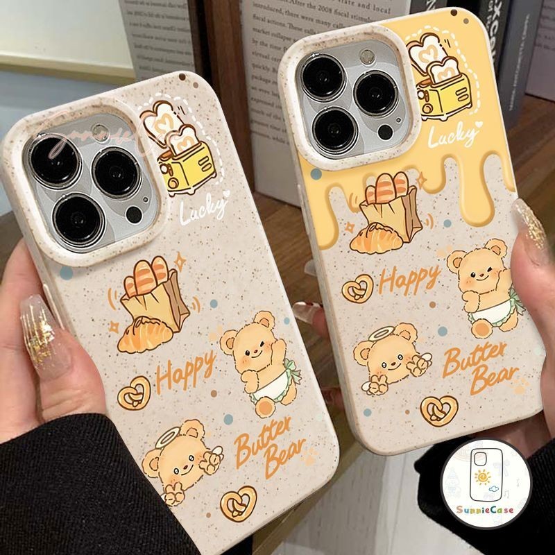 Butter Bear ดูเดิล นุ่ม เคสSamsung A02s A04s A03 A05s A05 A23 A15 A04E A33 A54 A32 A24 A25 A52 A21s A50 A13 A14 A03s A12