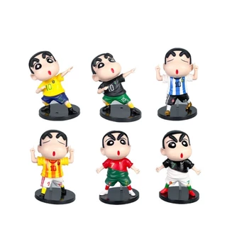 💥 จัดส่งจากประเทศไทย 💥6 ชิ้น/เซ็ตฟุตบอล Crayon Shin chan คอสเพลย์ Cristiano Messi Neymar อะนิเมะรูป COD สต็อกรูปตุ๊กตาของเล่นสําหรับของขวัญเด็กคอลเลกชันเครื่องประดับรถบ้านเค้กตกแต่ง Deco