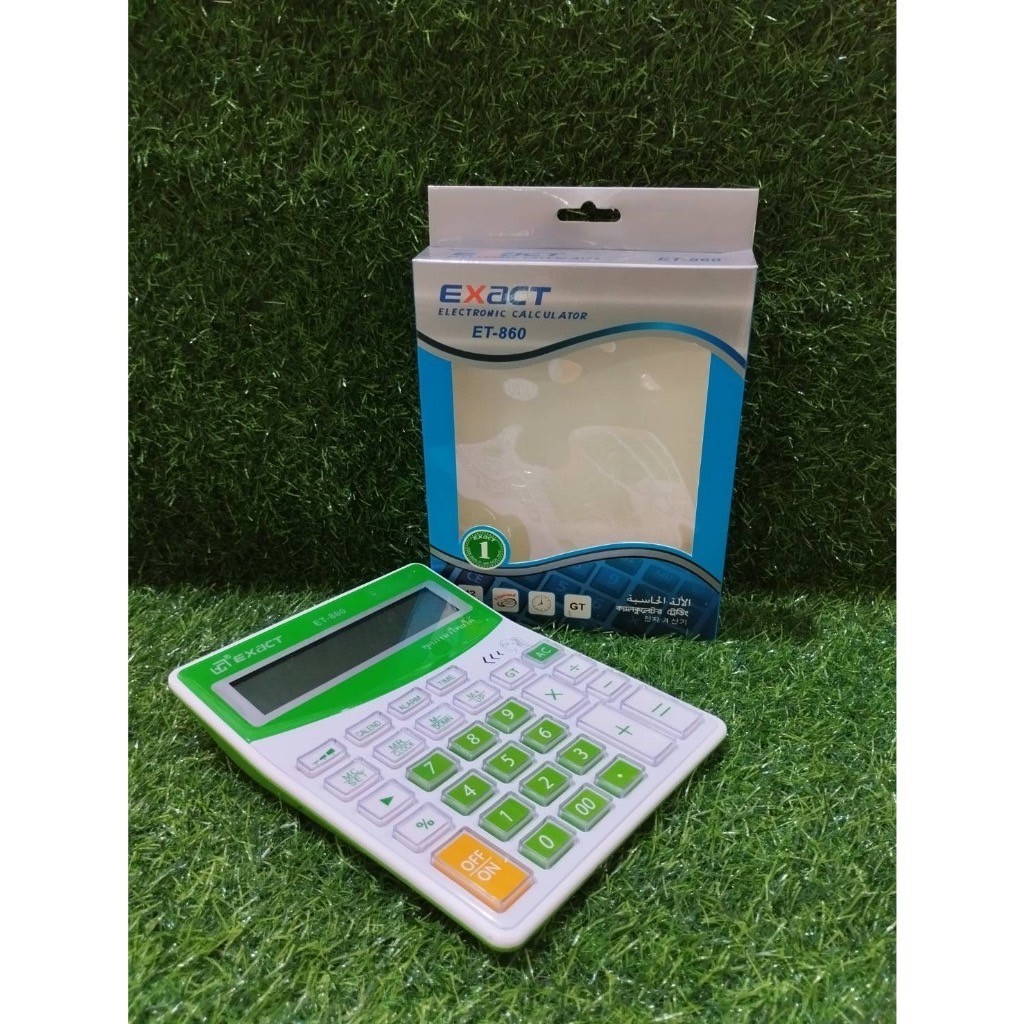 EXact เครื่องคิดเลขพูดได้+นาฬิกา(ตั้งปลุกได้) รุ่น ET-860 จอใหญ่  คละสี หน้าจอขนาดใหญ่ ชัดเจน
