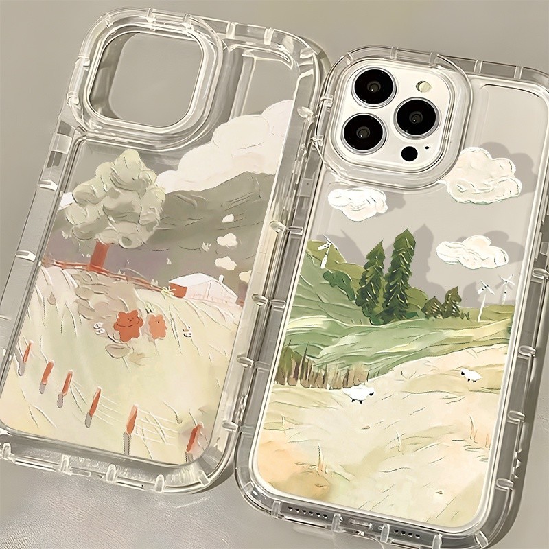 ภาพสีน้ํามันที่สวยงามทิวทัศน์ soft Case HP Realme C75 C75x C65 หมายเหตุ 60 หมายเหตุ 60x C61 C63 C65 