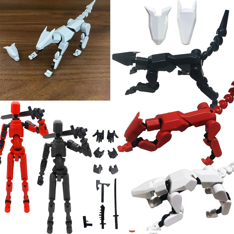 3d Lucky 13 Action Figure Dummy 13 T13 Multi-Jointed Movable Figures พิมพ์ของเล่นหุ่นยนต์ 13 เด็กของขวัญ