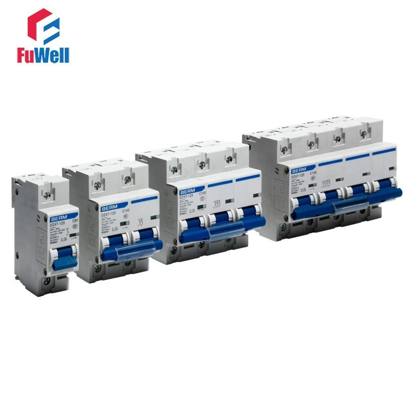 ✼Mini Circuit Breaker DZ47-125 1P 2P 3P 4P House Industry MCB with Indication 80/100/125A Current 23