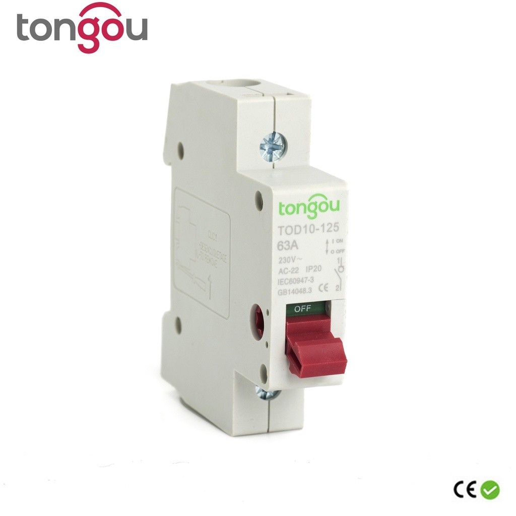 ✮230V AC 1P Main Switch Function Disconnector Switch Isolator Circuit Breaker TOD10-125