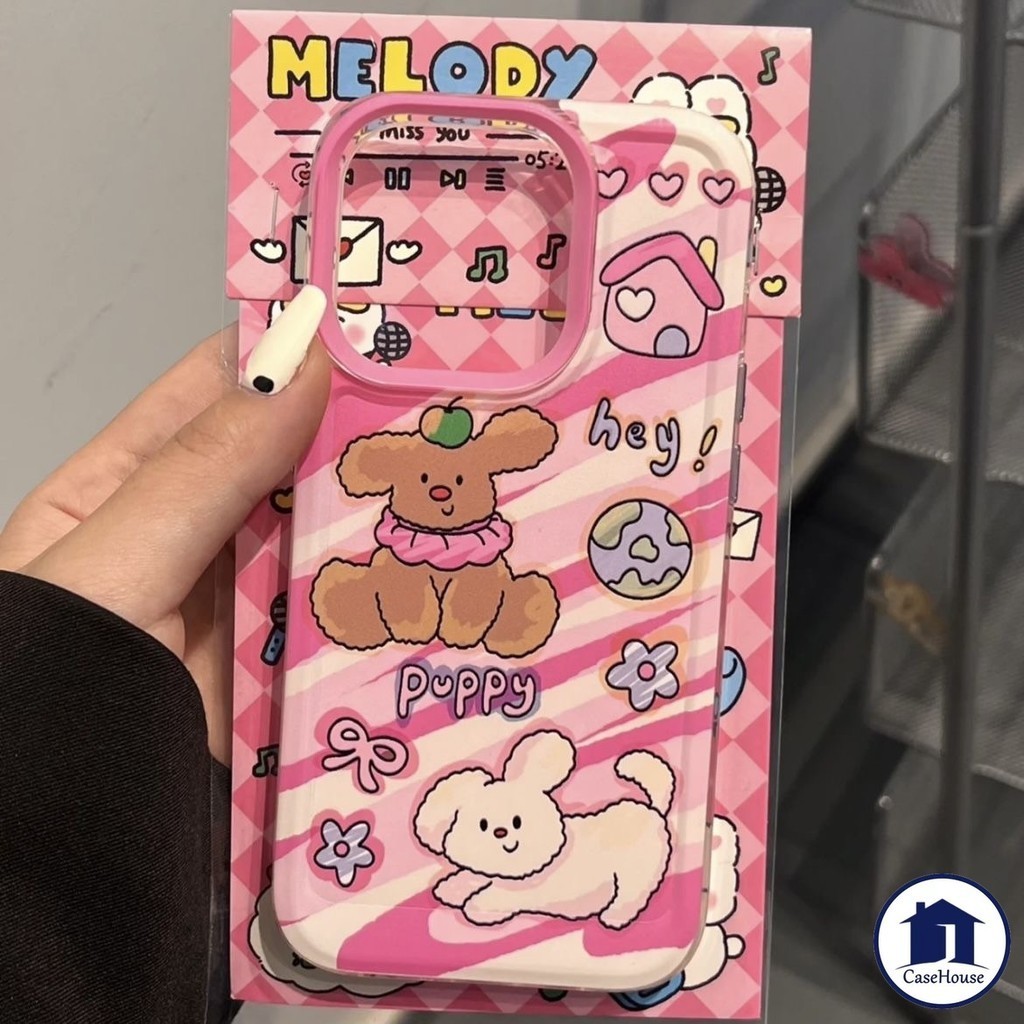 เคสซอฟท์ใสลายดอกไม้ลูกสุนัขน่ารักเข้ากันได้สำหรับ OPPO Reno 5 6 A57 A16K A5s A52 A12 A77 A3s A15 A54 A16 A7 A76 A9 A5