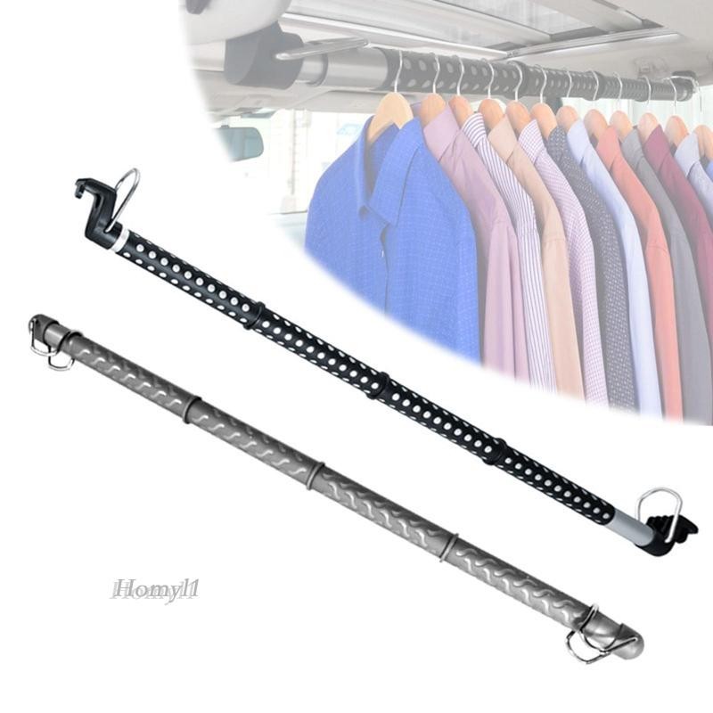 [Homyl1] ราวแขวนเสื้อผ้าในรถยนต์ Telescopic Sturdy แบบพกพาสําหรับรถยนต์ SUV