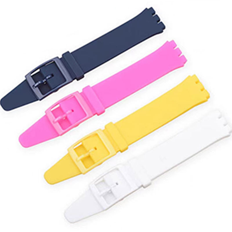 SWATCH ยางซิลิโคนนาฬิกาสําหรับ ตัวอย่าง สายนาฬิกา12มิลลิเมตร16มิลลิเมตร17มิลลิเมตร19มิลลิเมตร20มิลลิเมตรสร้อยข้อมือ ใช่404 เซอร์103 อิลส์195นุ่มที่มีสีสันสายรัดข้อมือสายนาฬิกาข้อมือกีฬากั