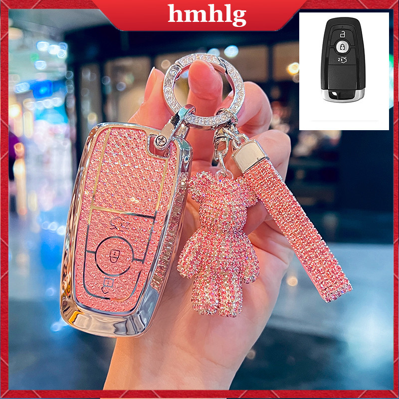 ฝาครอบ TPU สําหรับ Ford Everest 2022-2024/Next-Gen Everest/Raptor F-150/Next-Gen Ranger Keyless Smart Entry Push Start TPU Remote 3/4Button