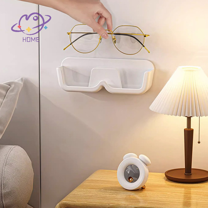 [mayhome] กล่องเก็บแว่นตาที่ใช้งานได้จริงเรียบง่ายติดผนัง Perforated ฟรีแว่นตากันแดด Organizer Rack ตู้โชว์แก้วระดับไฮเอนด์ {TH}