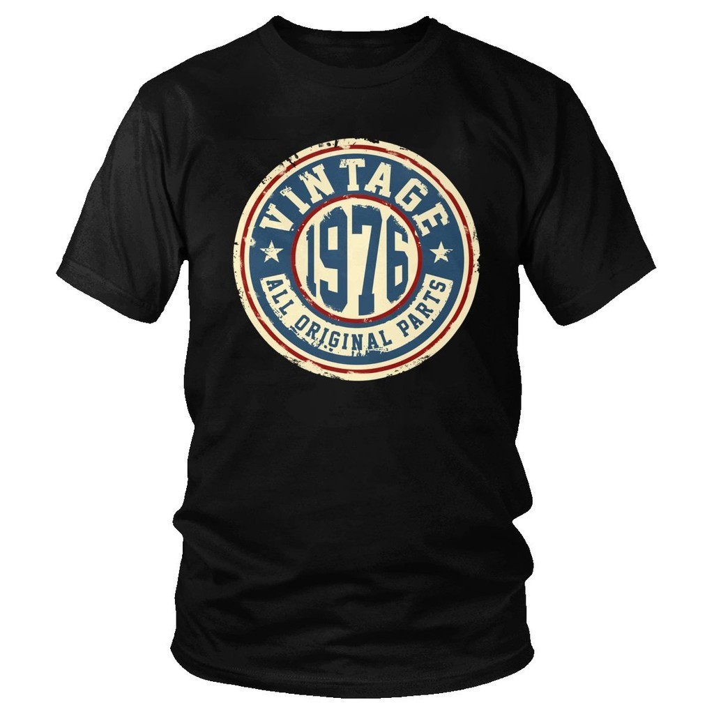 Vintage 1976 All Parts T เสื้อผู้ชาย Born ใน 1976 44th วันเกิดเสื้อยืดคลาสสิก Retro 1976 อายุการใช้ 