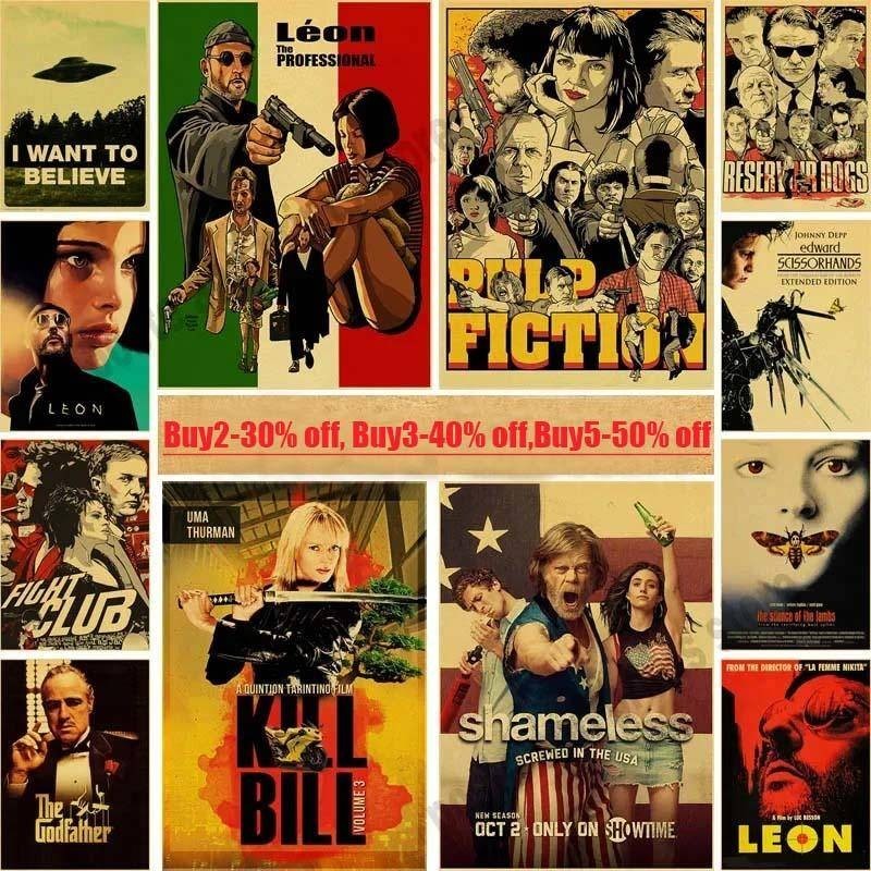 โปสเตอร์ภาพยนตร์คลาสสิกวินเทจ, Django Unchained, การพิมพ์นิยายเยื่อกระดาษ, ของตกแต่งบ้าน, สติ๊กเกอร์