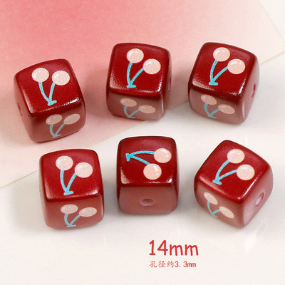 10ชิ้น/เซ็ตสีแดงชุด14มิลลิเมตรสุ่มผสมลูกปัดสําหรับ ทําเอง แฮนด์เมดสร้อยข้อมือสร้อยคอวัสดุอุปกรณ์เสริม - รูปที่ 3