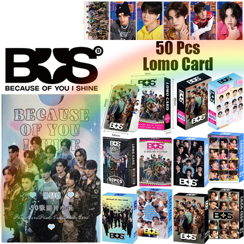 Bus LOMO Card New Debut Mens Team 2024 BUS Because of You I Shine Idol ของสะสม BUS Photocards ของขวัญ