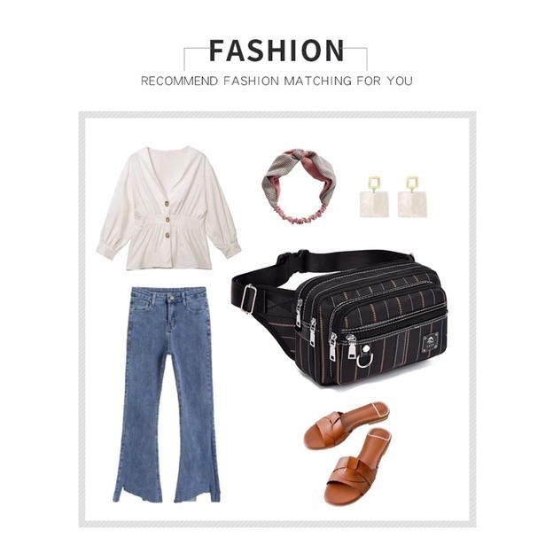 กระเป๋าคาดเอว กระเป๋าคาดเอวชายหญิง 9140M# ขนาดใหญ่/BIG Fashion