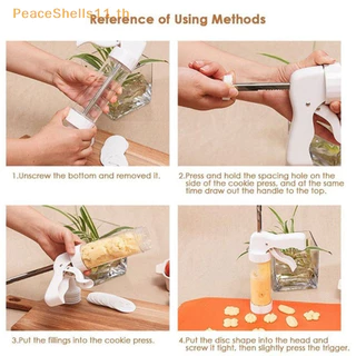 Peaceshells 20 ชิ้นคุกกี้กดทําปืนบิสกิตแม่พิมพ์เค้กชุดคุกกี้กดทําเครื่อง TH