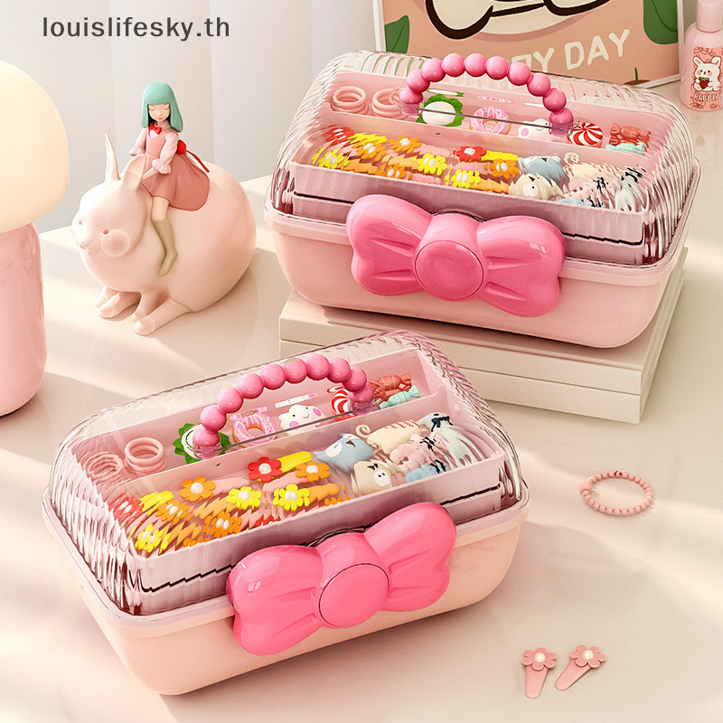 Llth Multi-layer Hairpin Organizer สาวน่ารักเครื่องประดับหัวเชือกชั้นวางจอแสดงผลเด็กอุปกรณ์เสริมผมกล่องเก็บ HOT