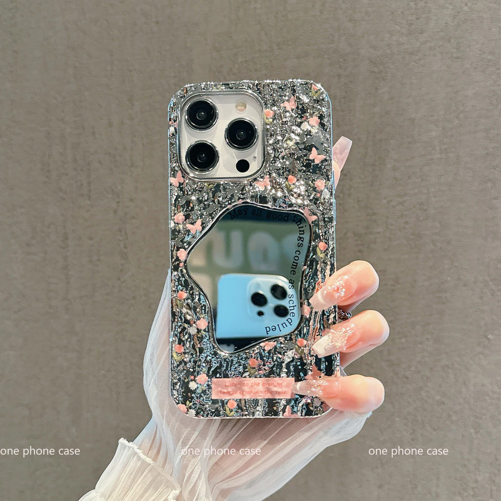 เข้ากันได้กับ iPhone 16 Pro Max iPhone 15 Pro iPhone 13 iPhone 11 เคสโทรศัพท์มีกระจก HXSPJZ009