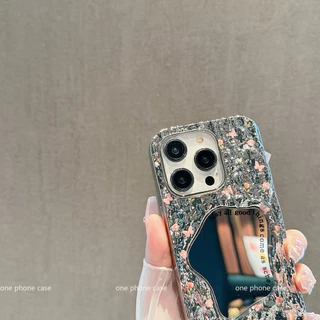 เข้ากันได้กับ iPhone 16 Pro Max iPhone 15 Pro iPhone 13 iPhone 11 เคสโทรศัพท์มีกระจก HXSPJZ009