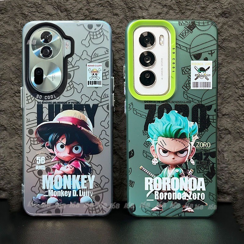 เคส OPPO Reno 12 Reno11F Reno11 Reno10 5G เคส OPPO Reno 10 12 11 Pro 8 8T 8Z 7Z 5 5G เคส OPPO A79 A98 A78 5G A57 A77S เคส one piece Luffy Zoro แข็ง ผิวด้าน กันกระแทก วันพีช ลูฟี่ โซโร โทรศัพท์ พร้อมตัวป้องกันเลนส์กล้อง