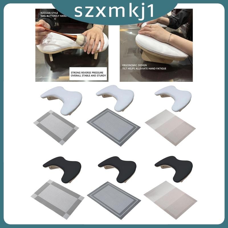 [Szxmkj1] ที่วางแขนรูปตัว U หนัง PU สําหรับเล็บ Tech Women Nails Supplies Salons