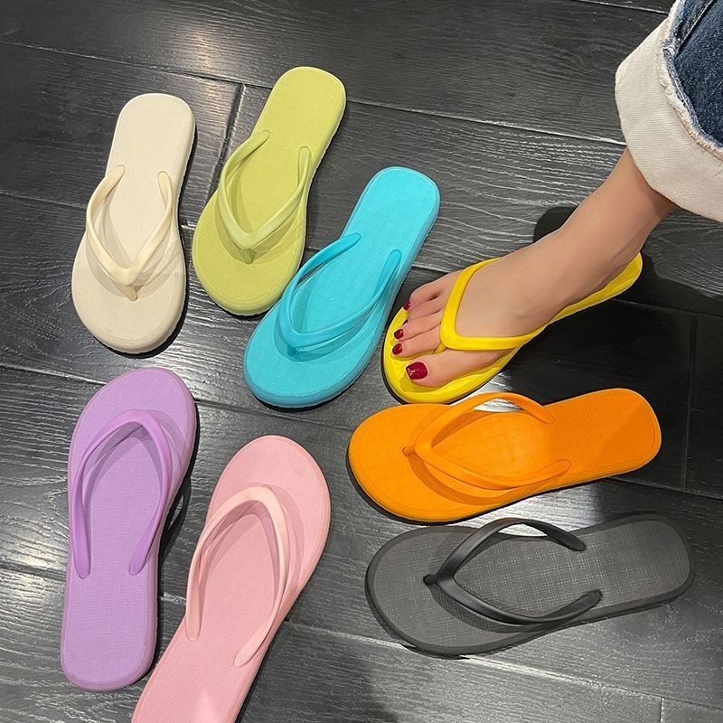 ♥รองเท้าแตะหูคีบ♥ Flip-Flops ผู้หญิงฤดูร้อน Flip-Flops รองเท้าแตะชายหาดริมทะเลรองเท้าแตะผู้หญิง High-End Anti @