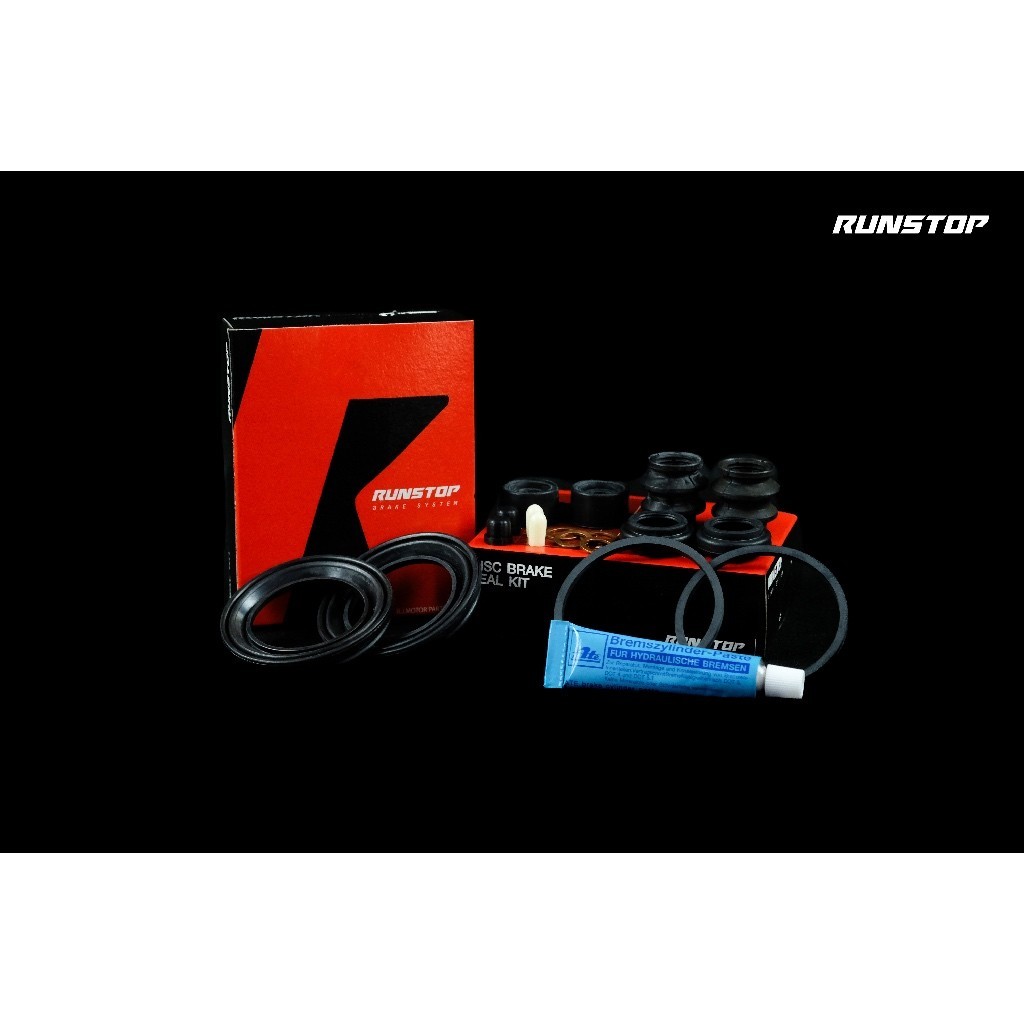 runstop Caliper Repair Kit ชุดซ่อมคาลิเปอร์ HONDA ACCORD 88 86 90 92 ( คู่หน้า ) ชุดซ่อมปั้มเบรค อะไหล่ปั้มเบรค